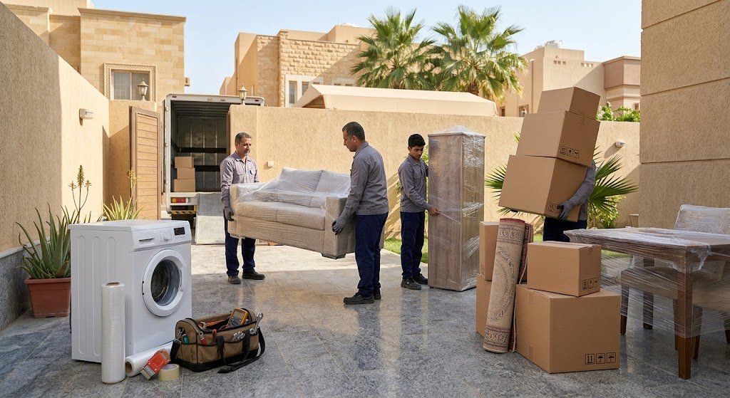 نقل عفش حي الملز بالرياض - خدمات فك وتغليف ونقل الأثاث المنزلي بأمان واحترافية